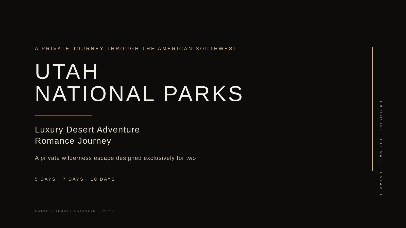 Utah National Parks · Luxury Desert Adventure Romance