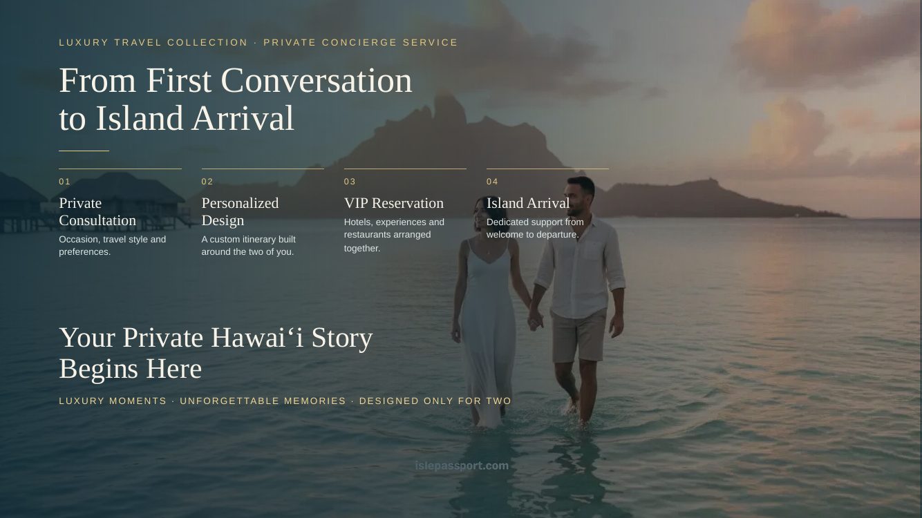 Hawaii · Island Romance, Maui + Kauaʻi — brochure page