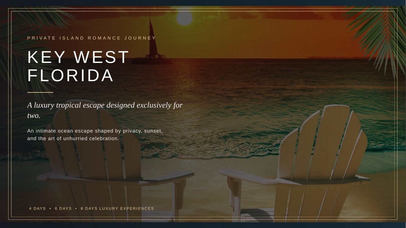 Key West · Private Island Romance Journey — brochure page
