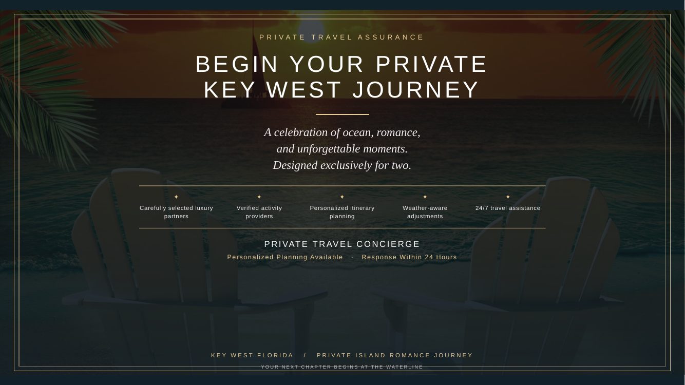 Key West · Private Island Romance Journey — brochure page