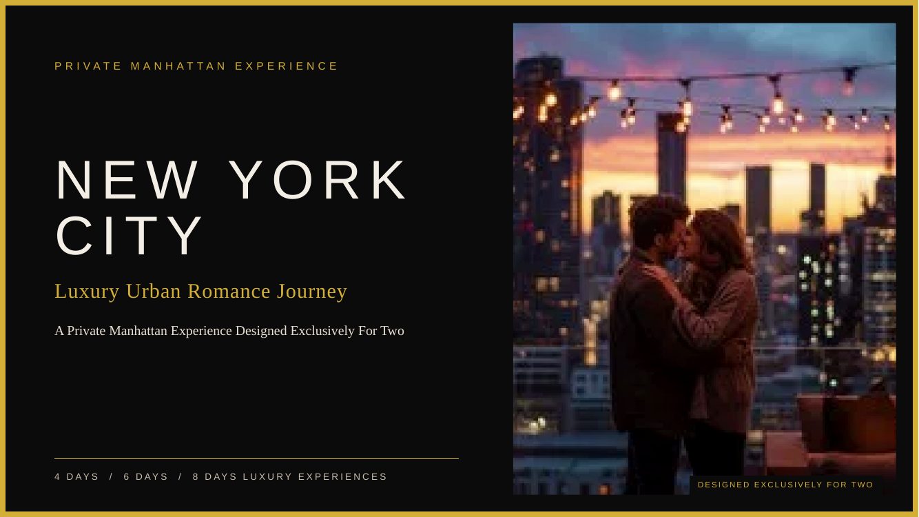 New York City · Private Manhattan Romance — brochure page