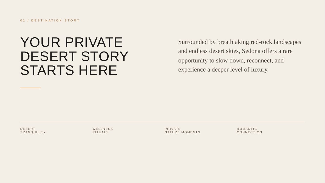 Sedona · Luxury Desert Wellness Romance — brochure page