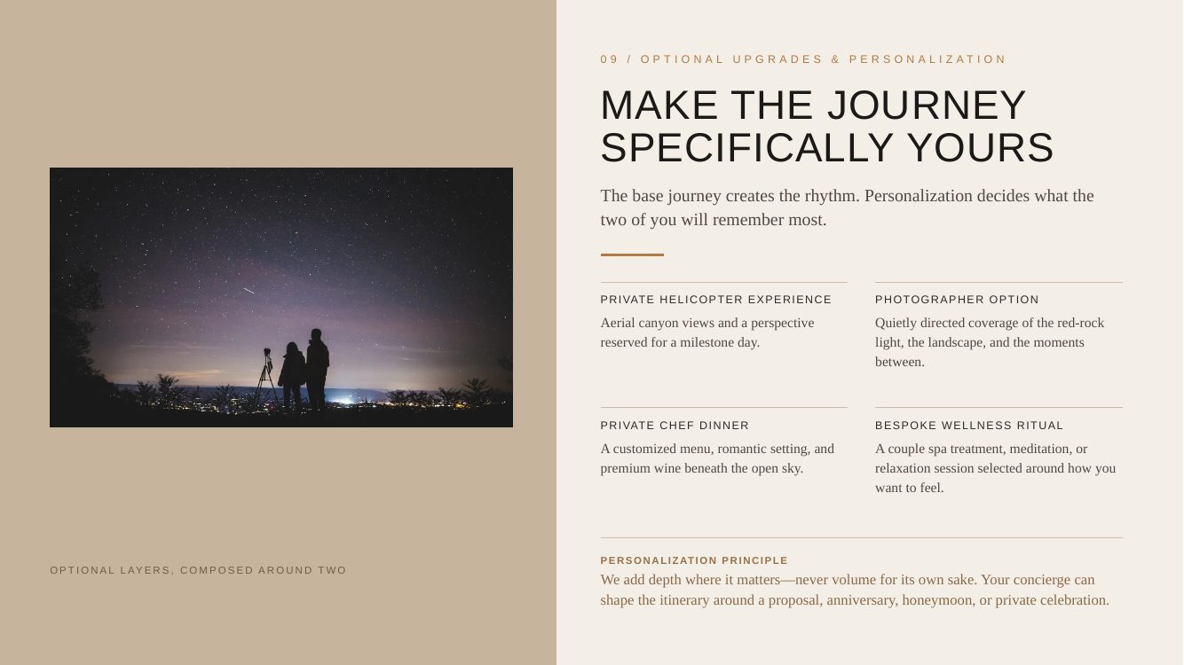 Sedona · Luxury Desert Wellness Romance — brochure page