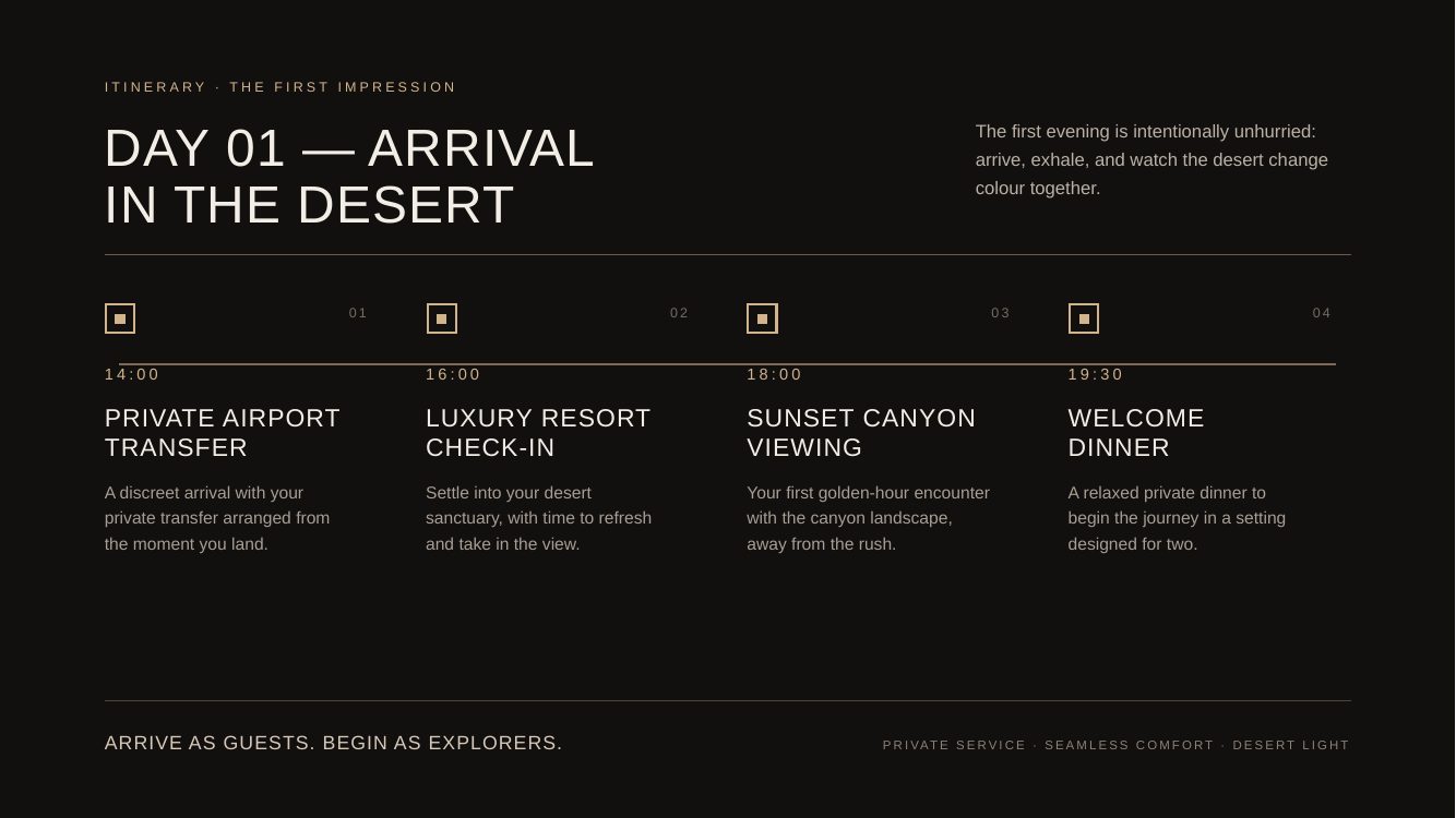 Utah National Parks · Luxury Desert Adventure Romance — brochure page